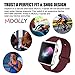 MOOLLY for Watch Band 42mm 44mm, Soft Silicone Watch Strap Replacement Sport Band Compatible with Watch Band Series 5 Series 4 Series 3 Series 2 Series 1 Sport & Edition (42mm 44mm M/L, Wine Red)