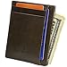 Hammer Anvil RFID Blocking Genuine Leather Front Pocket Wallet Card Case Brown