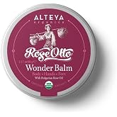 Alteya Organics Wonder Balm Rose 3 Oz/90g - USDA Certified Organic Natural | Multipurpose Organic Rose Balm nourishes, softens, and protects dry hands, feet, and body with Bulgarian Rose Otto