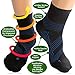 TechWare Pro Plantar Fasciitis Support Socks - Compression Ankle Socks Women & Men Compression Foot Sleeve for Flat Feet Arch Support (Blue Large)