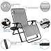 Artist hand 350LBS Capacity Zero Gravity Heavy Duty Outdoor Folding Lounge Chairs w/Snack Tray,Lawn Patio Reclining Chairs-XL Size (Extra-Wide Seats) Grey