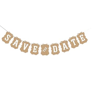Bestoyard Save The Date Letters Paper Banner Flag Garland For