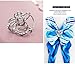 VIEEL Elegant Modern Simple Design Women's Triple-ring Diamante Metallic Silk Scarves Clip Scarf Ring Chiffon Buckle (silver)