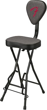 Fender 351 Seat and Guitar Stand Combo Collapsible Backrest Gray Tweed view 5