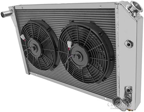 3 Row Radiator, All Aluminum &amp; 2-12" Fans for 1977-1983 Chevy Corvette. Engine application: 350ci V8. Radiator Manufactured by Champion Cooling Systems, Part#718.