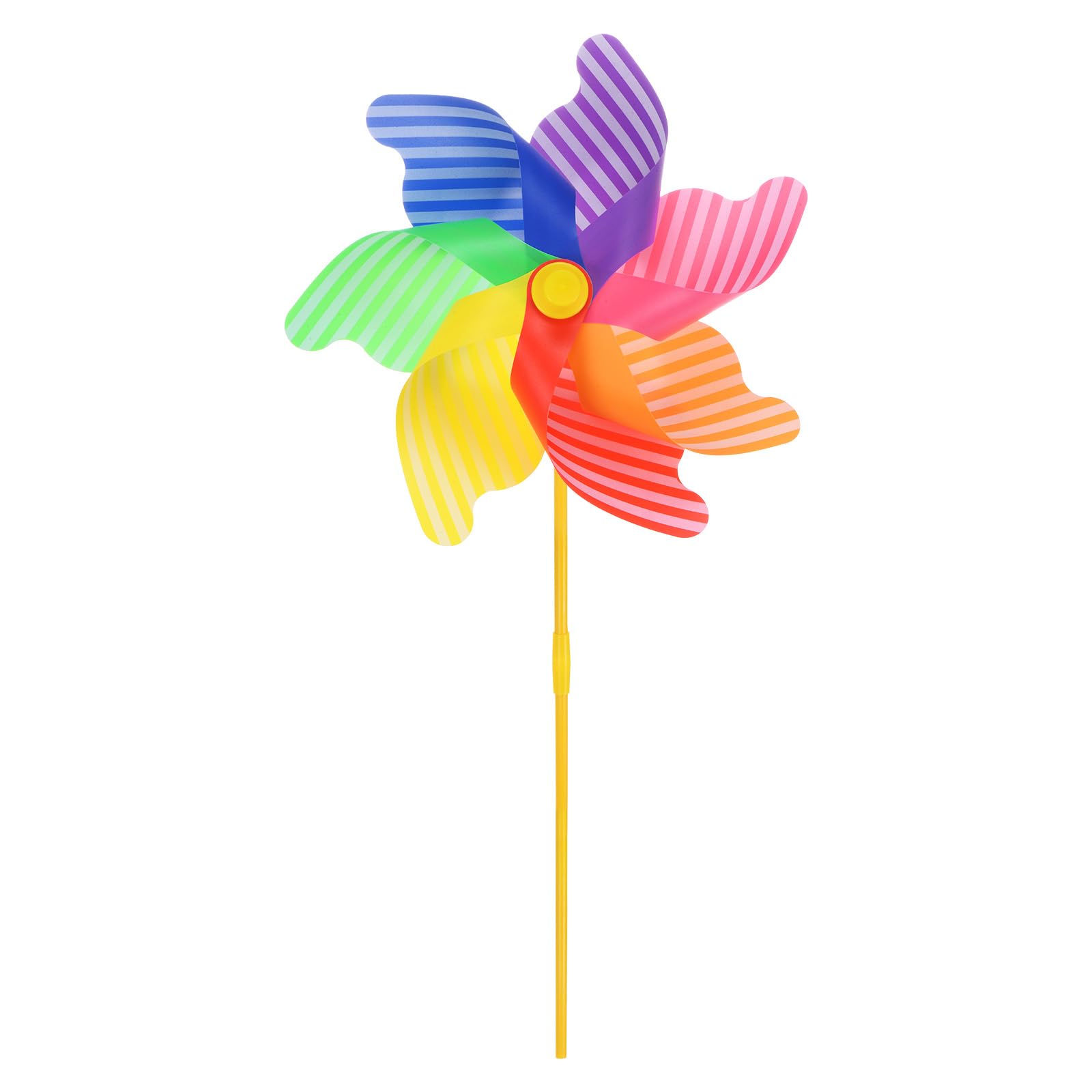 M METERXITY 1 Set Wind Spinner - 30.5 Inch Pinwheels for Yard and Garden,Apply to Garden Decor/Yard Decorations Outdoor/Backyard Decor/Yard Art (Colorful Stripes Windmill)