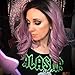 QD-Udreamy Brown Ombre Purple Short Water Wave Hair Lace Front Wigs Glueless Synthetic Hair Wigs Heat Resistant Hair Wigs for Women Daily Makeup