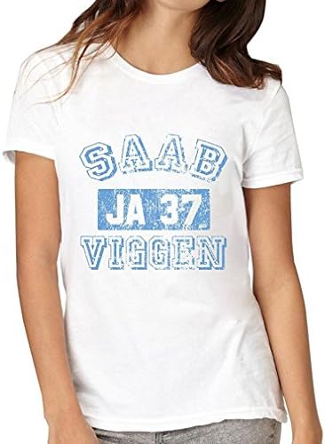 FairyStore Women's Ja37 Saab Fighter Jet Unique T-Shirt XX-Large White