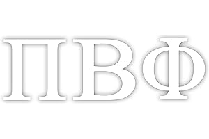 Pro-Graphx Pi Beta Phi Greek Sorority Sticker Decal, 2.5 Inches Tall, White