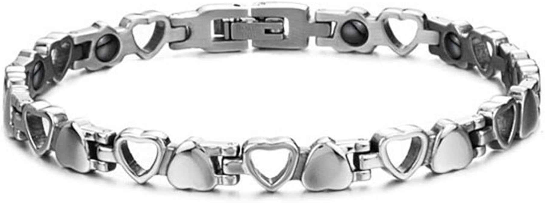 JewelryWe Schmuck Edelstahl Herz Germanium