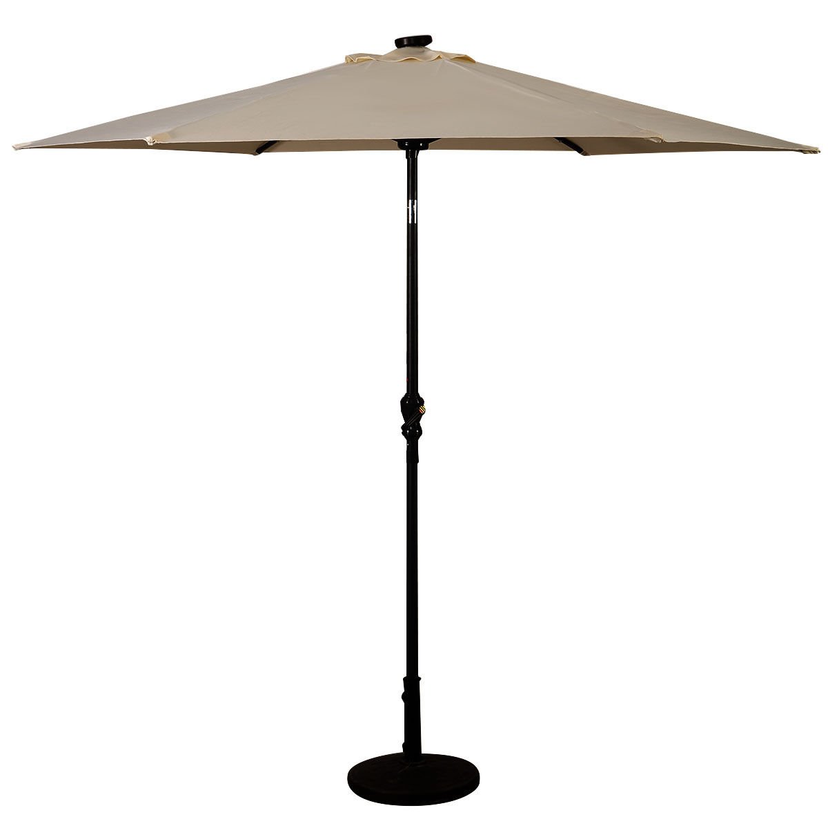 Amazon Com Giantex 9ft Market Patio Umbrella W Solar Lights Outdoor Table Umbrella W Push Button Tilt And Crank For Market Garden Beach Pool 0627414171111 Books