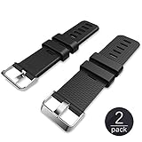 [2-Pack] Band Extender for Fitbit Charge 2 / Charge 3 / Charge HR/Charge/Versa with 4-Pack Fastener Ring,TUSITA Strap Accessories-Designed for Larger Size Wrists or Ankle Wear,Buckle Closure