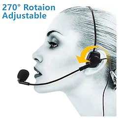 VOVIGGOL Upgraded Wired Microphone Headset with 270
