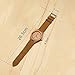 SHANGDONGPU Women Bamboo Wooden Watch,Women Watch with Genuine Leather band and Japan Quartz Movement, Fashion design