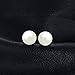 JewelryPalace 6-10mm Freshwater Cultured Pearl Button Ball Stud Earrings 925 Sterling Silver