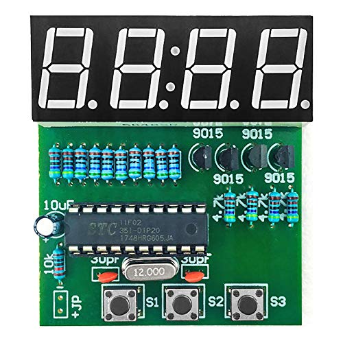 Gikfun C51 4 Bits Digital LED Electronic Soldering Clock Kits Electronic Practice Learning Board DIY Kit for Arduino EK1939