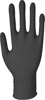 ABENA Black Disposable Nitrile Gloves Medium Pack of 100 Powder Free Latex Free view 5