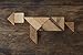 Wood Tangram - Wooden Brain Teaser Block for Kids & Adult - Wood Block Puzzle - Logic Puzzle - STEM Montessori Educational Sensory Toys for All Ages