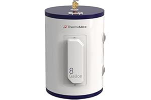 ThermoMate Tank Water Heater Electric, 8 Gallon Small Point of Use Residential Hot Water Heater, 1500W 120Volt Compact, Adjustable Thermostat, UL Listed (ES900)