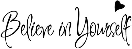 Inglese Credi A Te Stesso Adesivi Da Parete Camera Letto Murali Decorazioni Per Pareti H628 Dark Gray Amazon It Fai Da Te