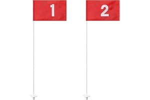 HOSKO Golf Flag Poles for Putting Green, Golf Flagstick 6 FT for Yard, Golf Pin Flag for Driving Range, 2 Pack