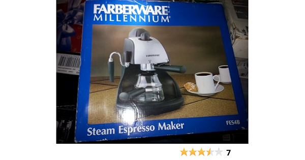 Amazon.com: Farberware fes4b 4-bar Vapor 4-Cup Espresso machine : Hogar y  Cocina