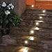 Outdoor LED Recessed Stair Light / Step Light / Riser Light Kit - 8 LED Lights - Antique Metal Black