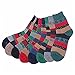 Luxina 8 Pairs Thick Wool Knitting Autumn Winter Socks for Women Snow Flake Patterned
