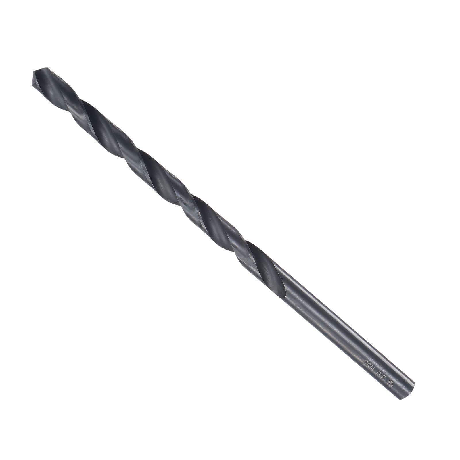 CoCud Twist Drill Bits, 8mm Drilling Diameter, Black Oxide High Speed Steel Extra Long Straight Shank - (Applications: for Stainless Steel Alloy Metal), 1-Piece