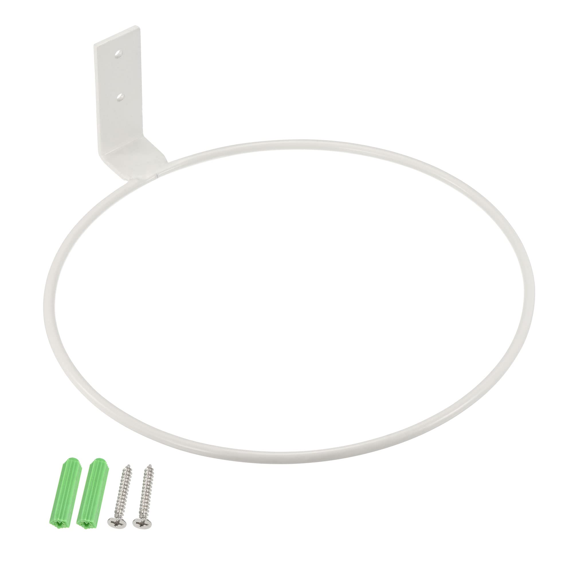 PATIKIL 8 Inch Flower Pot Holder, Ring Wall Mounted Plant Stand Rack for Home Indoor Outdoor, White