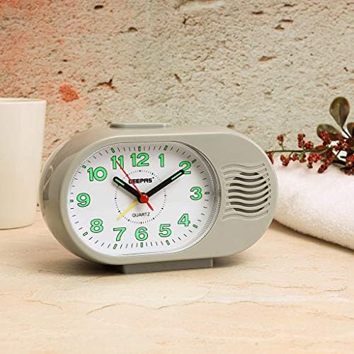 Geepas Bell Alarm Clock Small Battery Operated, Analog Alarm Clock