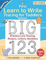 Tracing For Toddlers: First Learn to Write workbook. Practice line tracing, pen control to trace and write ABC