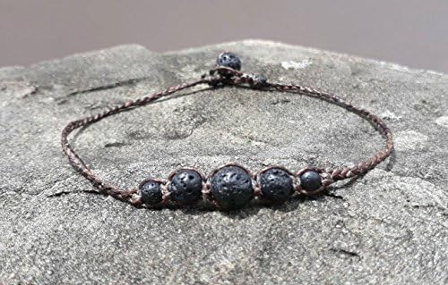 Lava anklets,stone anklets,black anklets,fashion anklets for men and women