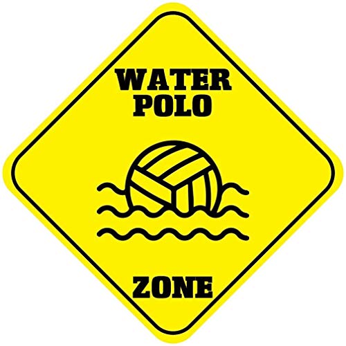 AdriK Water Polo Zone Crossing Funny Metal Aluminum Novelty Sign