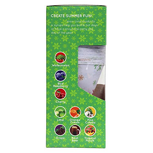 Time for Treats Snow Cone Cups and Spoon Straws 25-Pack by VICTORIO VKP1125 - Thumbnail 5
