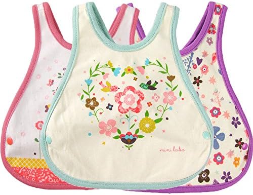 Baby Bandana Drool Bibs, 3-Pack Absorbent Cotton Bibs with Snaps , Soft Cotton Fleece Backing Layer, Cute Baby Gift for Girls Boys (1)