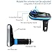 FM Transmitter,Stoga Handsfree Wireless Bluetooth Car Kit Adapter BT66 Calling/MP3 Player Dual USB Ports for Cellphones Power Battery charge-Blue