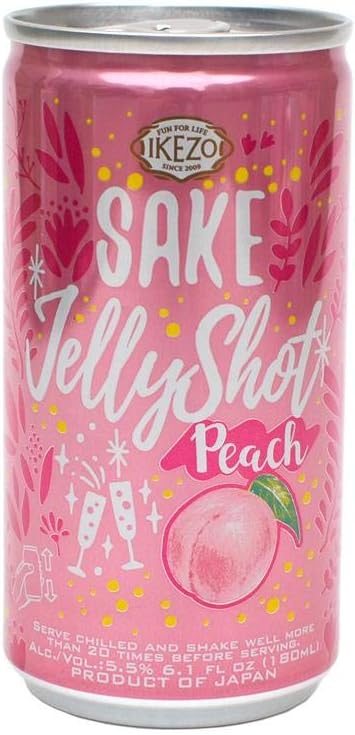 Ozeki Ikezo Peach Sparkling Jelly Sake Can, 18 cl
