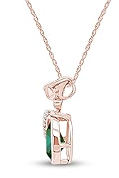 AFFY White CZ & Simulated Green Emerald Bezel