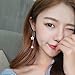 A&C Fashion Korean Version Chic Rhinestone Star and Bead Ear Line for Women. Unique Handmade Earrings Jewelry for Girl. (Silver Color)