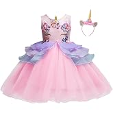 MYRISAM Princess Girls Unicorn Birthday Tulle Dress Pageant Party Dance Performance Outfits Carnival Dress up Fancy Costume