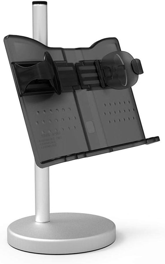 shewt Portable Book Stand, Hands Free Tablet Computer Reading Stand, Folding Document Holder with Adjustable Height Angle for Hard Covers Paperbacks CookBooks TextBooks Magazines
