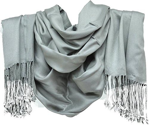 Pashmina-Style Scarf Silver Grey