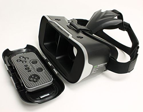 VR Shinecon 2.0 Virtual Reality Headset with Controller ~ Bluetooth Controller Fits INSIDE the Headset