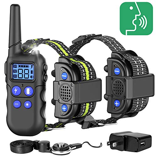 FunniPets Dog Training Collar, with Walkie-Talkie Function 2020 Upgraded Voice Training Collar for Dogs 2600ft Range Waterproof Dog Training Collar with Remote for 2 Dogs with 4 Training Modes