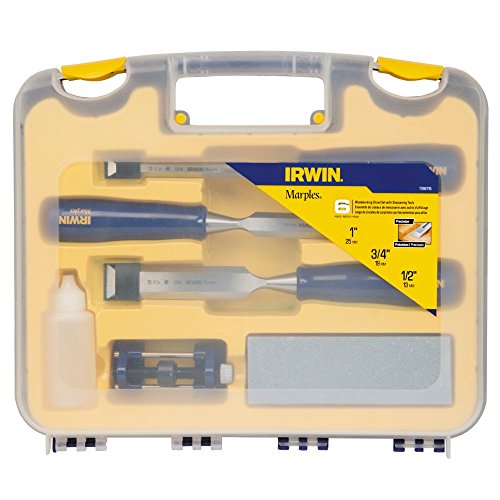 IRWIN Tools 6-Piece Woodworking Chisel Set with Sharpening Kit (1788115)