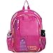 Eastsport Active Mesh Backpack See Through Semi Transparent with Adjustable Straps for Work, Travel, Security, Swimming and Beach - English Rose Pink/Rainbow