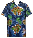 Hawaiian Shirt 8 Mens Scenic Flower Print Beach Aloha Party Black XL