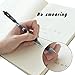 feela Gel Pens, 40 Pack Black Ink Gel Retractable Medium Point Pens Set, 20 Rollerball Pens with 20 Refills Smooth Writing with Comfort Grip