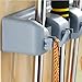 DayBuy Mop and Broom Holder Wall Closet Mounted with 5 Position and 6 Hooks Organizer Rakes Automatic Handle Grips Household Tool and Garage Storage Organization Racks